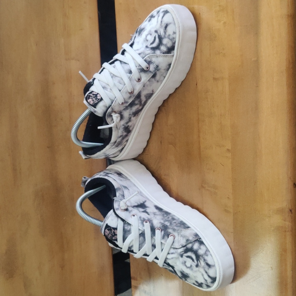 Roxy Surf Sheilahh Gray And White Platform Shoes Size 9 - Picture 3 of 16